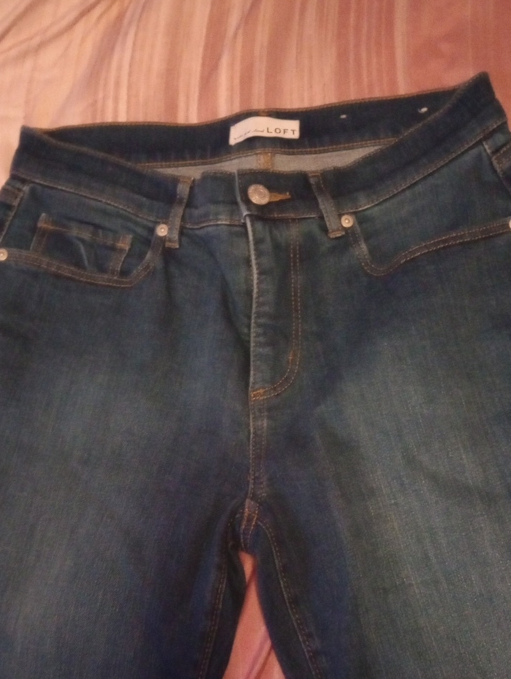 LOFT Women's Dark Blue Skinny Jeans